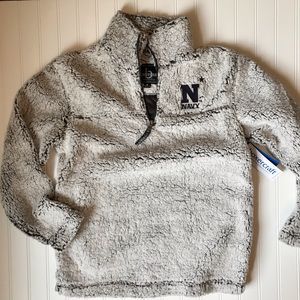 Navy Sherpa Pullover Sweatshirt Size Small